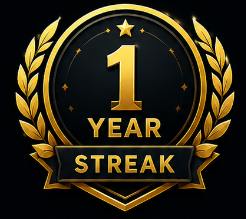 1 year streak badge