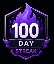 100 day streak badge