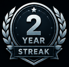 2 year streak badge