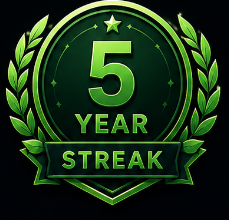 5 year streak badge
