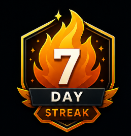 7 day streak badge