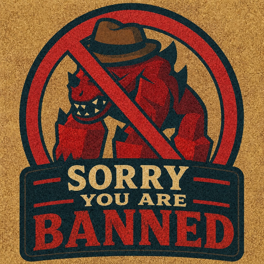 Sorry you are banned